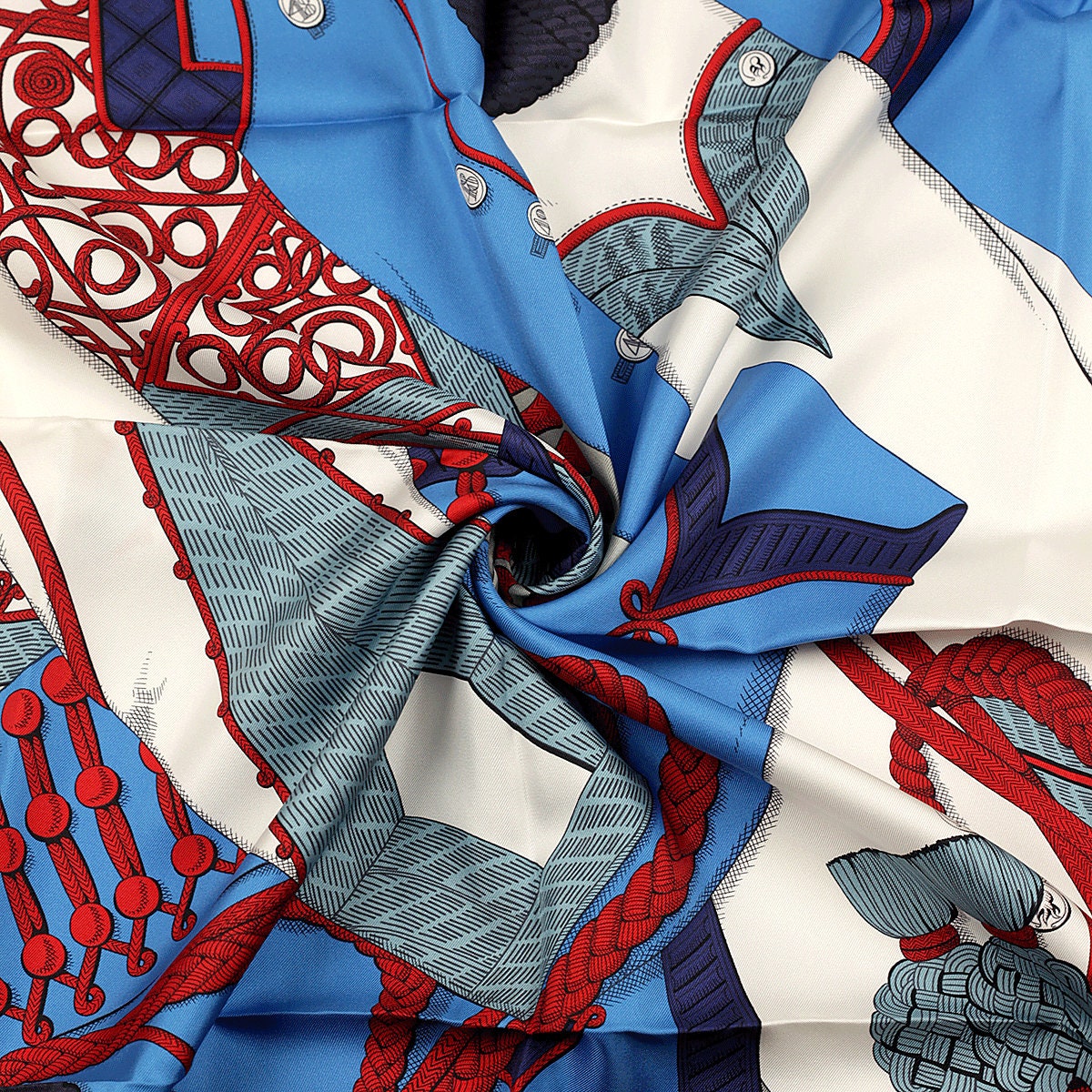 Hermes Scarf "Zouaves et Dragons" by Virginie Jamin 90cm Silk | Foulard Carre