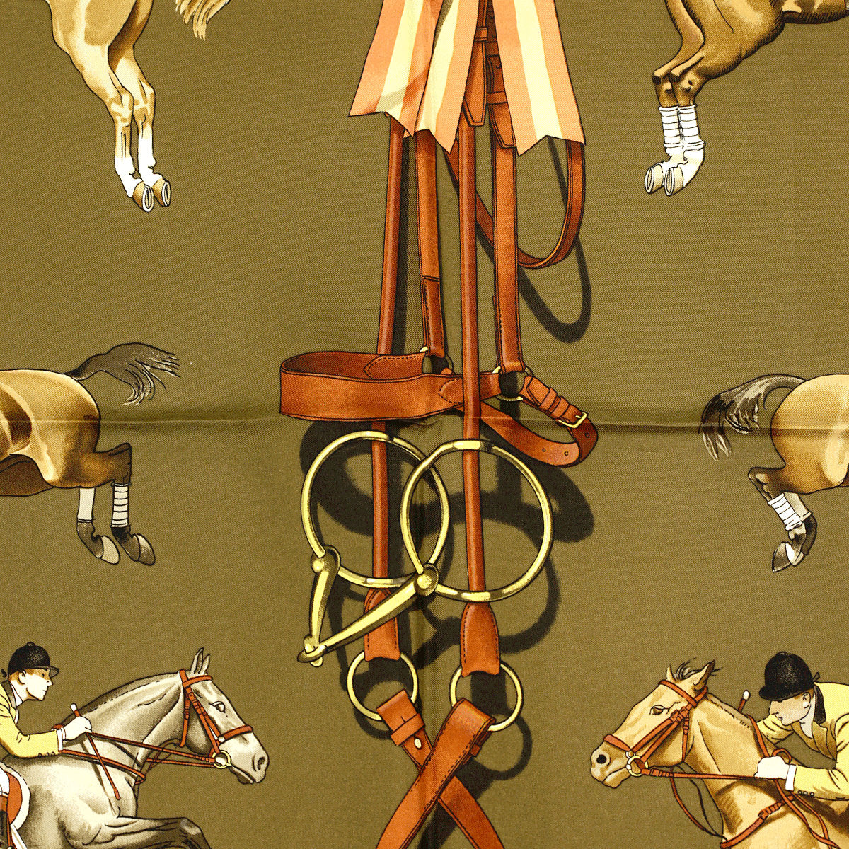 Hermes Scarf "Jumping" by Philippe Ledoux 90cm Silk | Carre Foulard