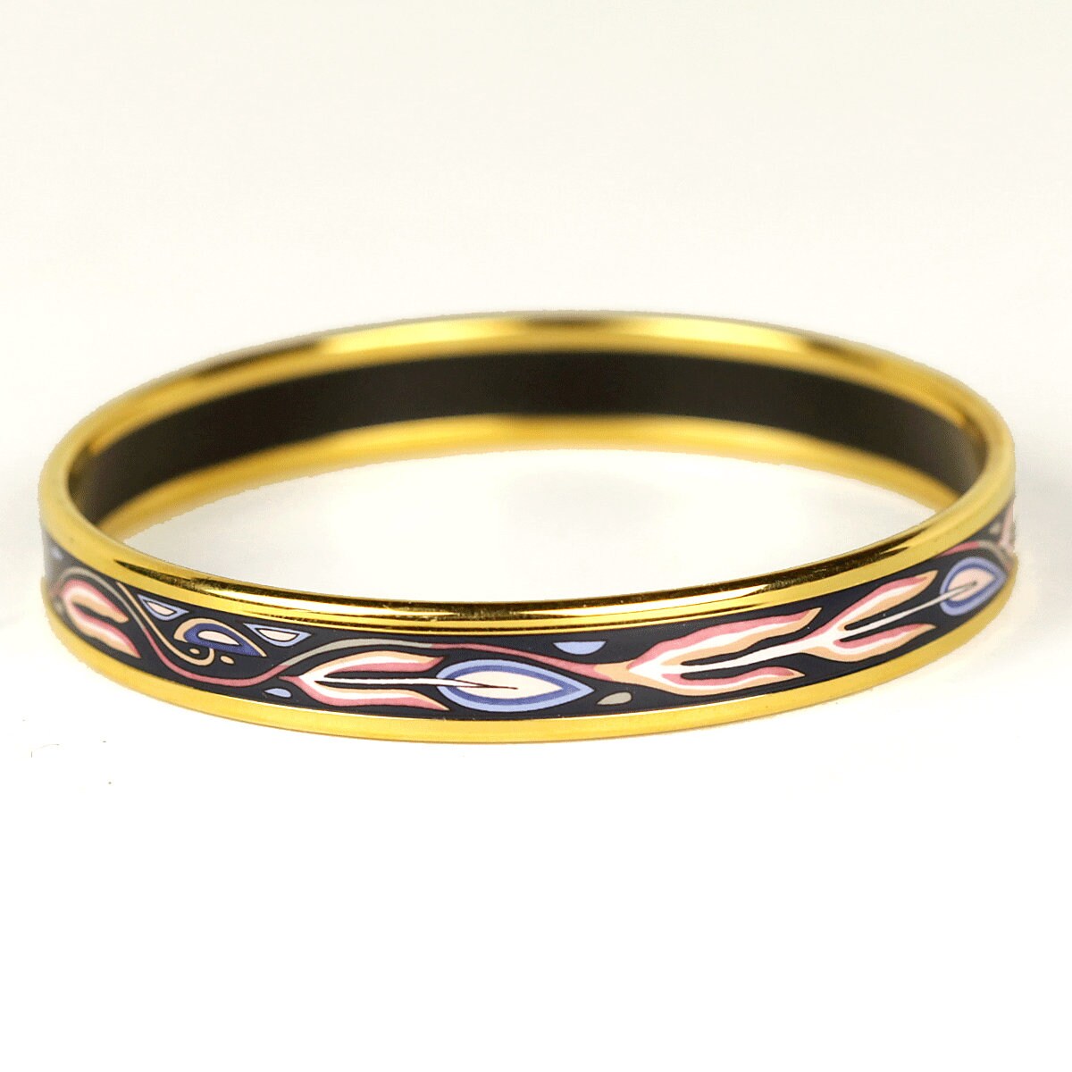 Hermes Bracelet Enamel Gold 65 Narrow