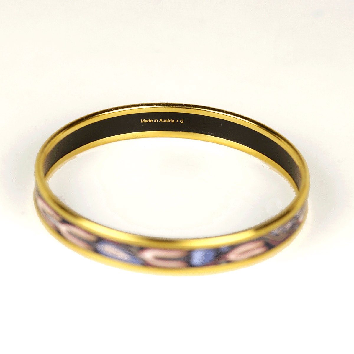Hermes Bracelet Enamel Gold 65 Narrow