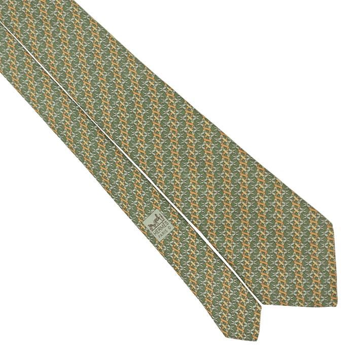 Hermes Men's Silk Tie Horseshoe Pattern 7990 | Necktie Cravate