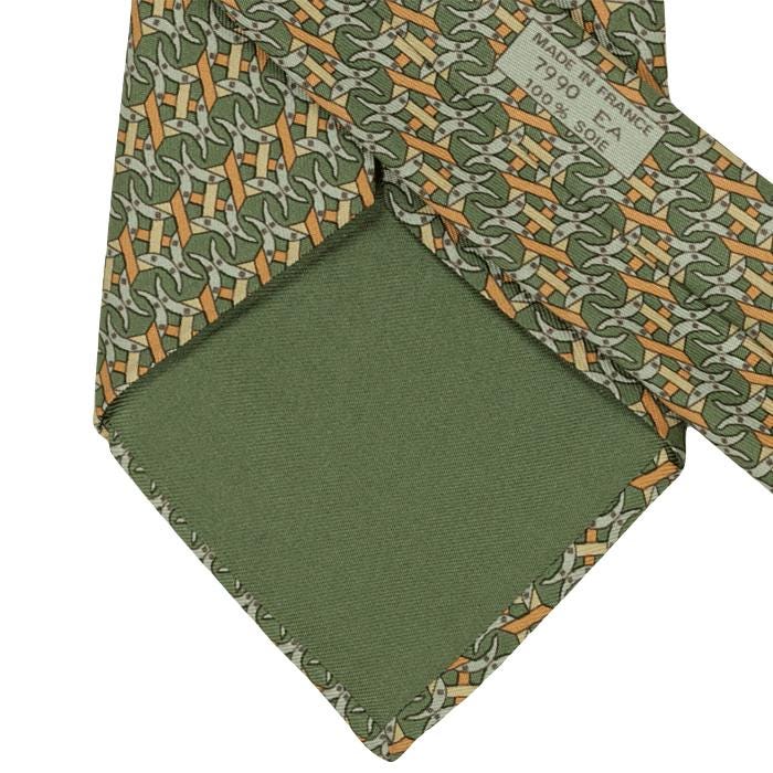 Hermes Men's Silk Tie Horseshoe Pattern 7990 | Necktie Cravate