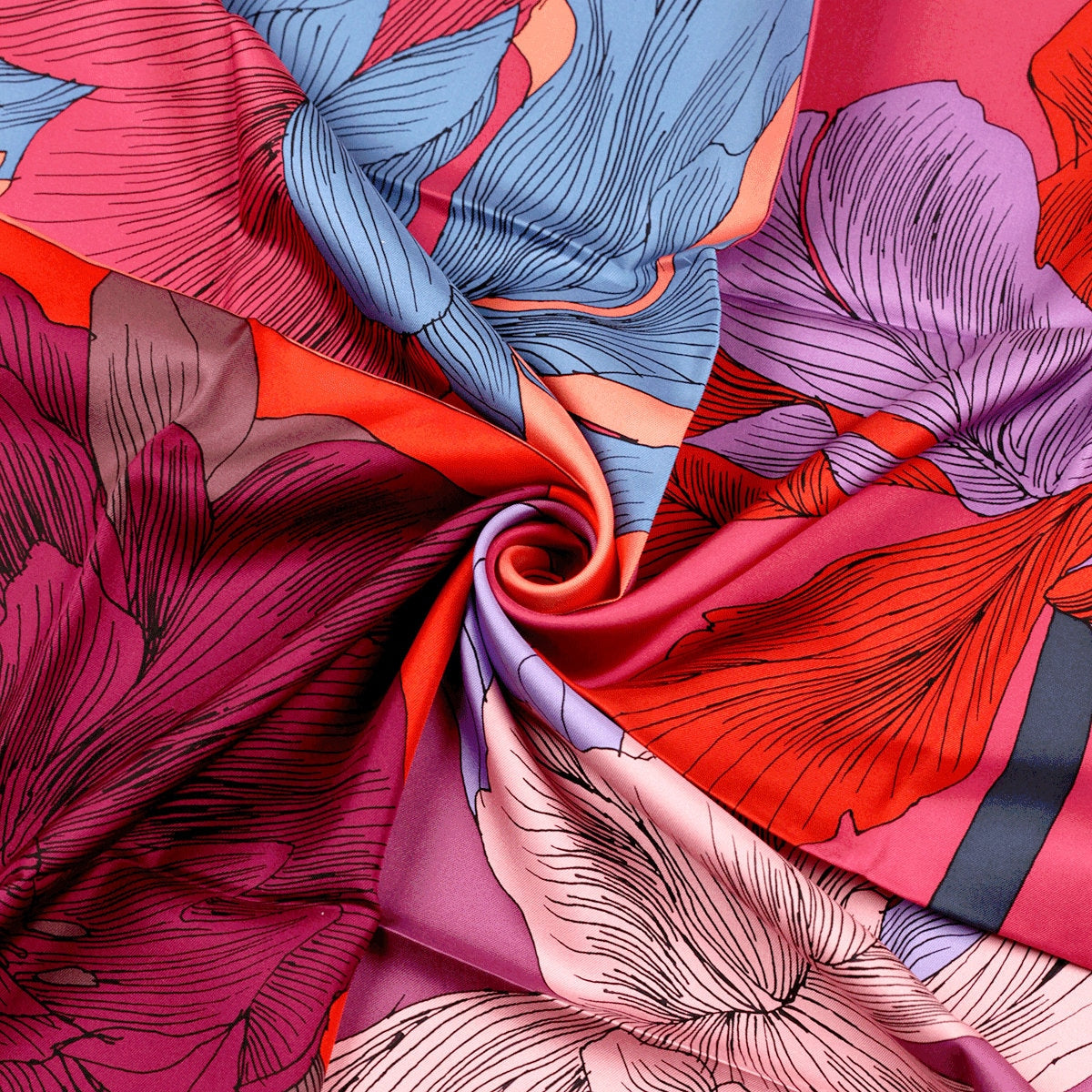 Hermes Scarf "Etude Pour un Iris Arc-en-Ciel" by Benoit Pierre Emery 90cm Silk | Carre Foulard