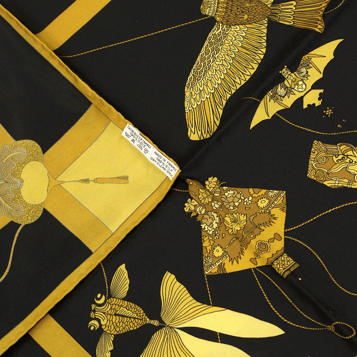 Hermes Scarf "Soies Volantes" by Loic Dubigeon 90cm Silk