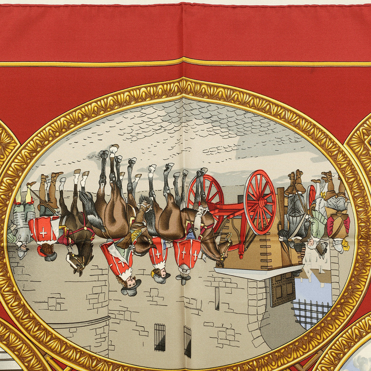 Hermes Scarf "Les Trois Mousquetaires" by Philippe Ledoux 90cm Silk | Carre Foulard