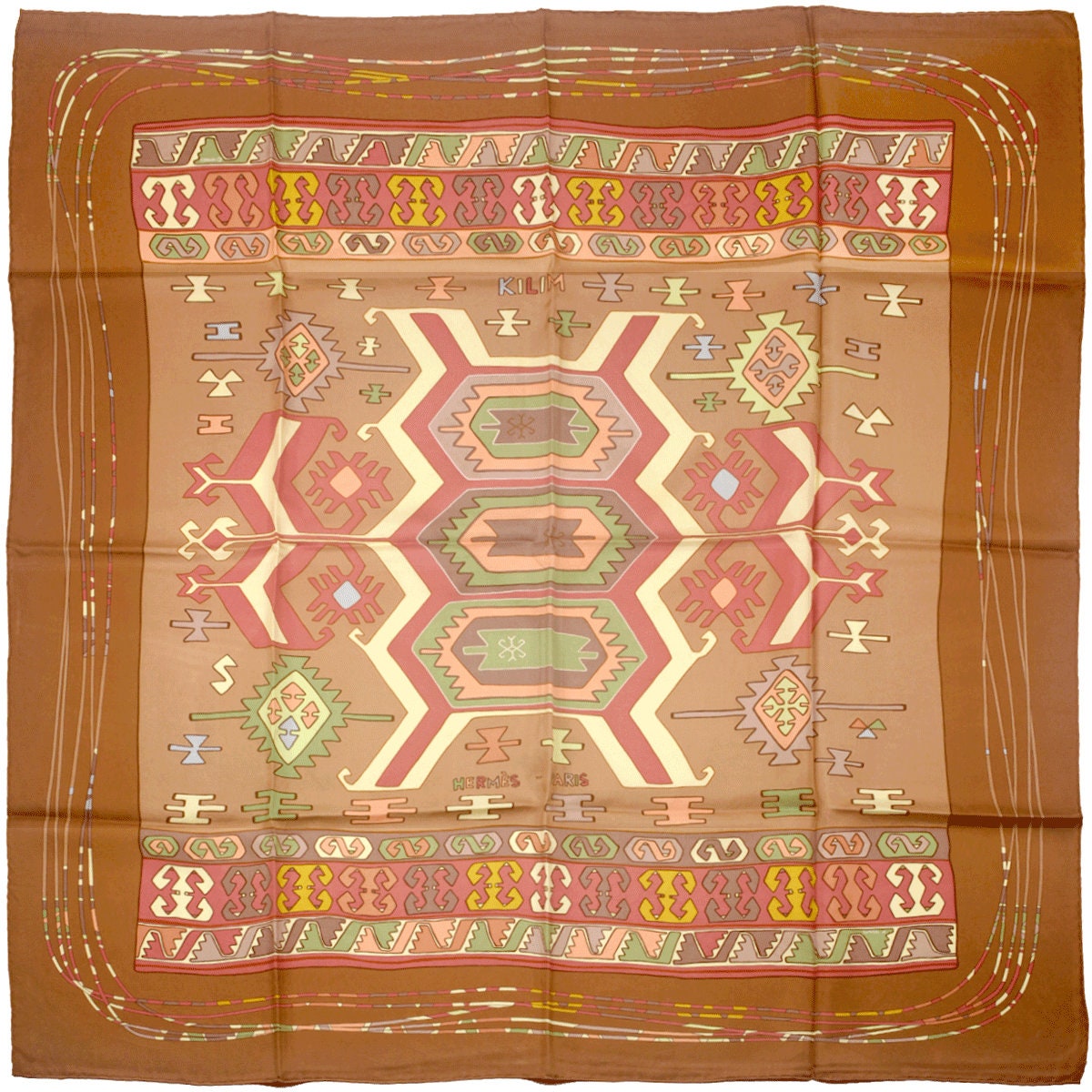 Hermes Scarf "Kilim" by Dimitri Rybaltchenko 90cm Silk | Carre Foulard