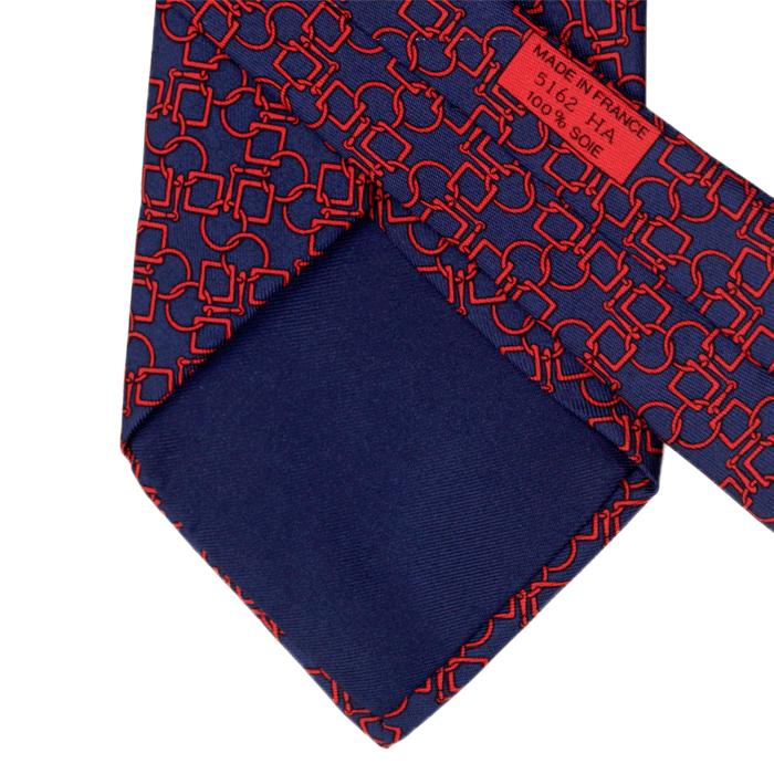 Hermes Men's Silk Tie Equestrian Geometric Pattern 5162 | Necktie Cravate