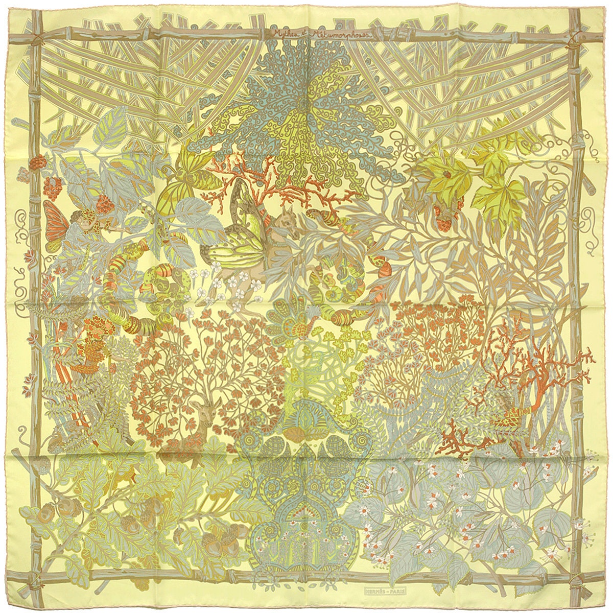 Hermes Scarf "Mythes et Metamorphoses" by Annie Faivre 90cm Silk | Carre Foulard