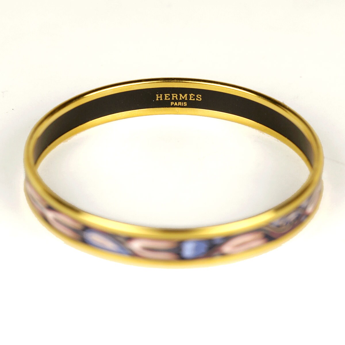 Hermes Bracelet Enamel Gold 65 Narrow