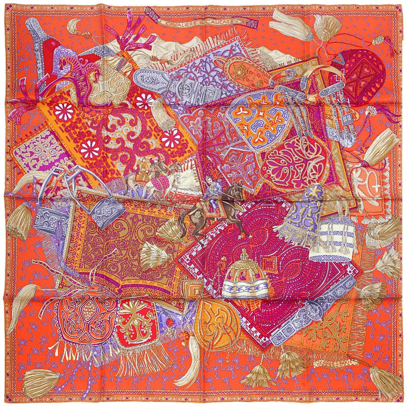 Hermes Scarf "Cavaliers du Caucase" by Annie Faivre 90cm Silk | Carre Foulard