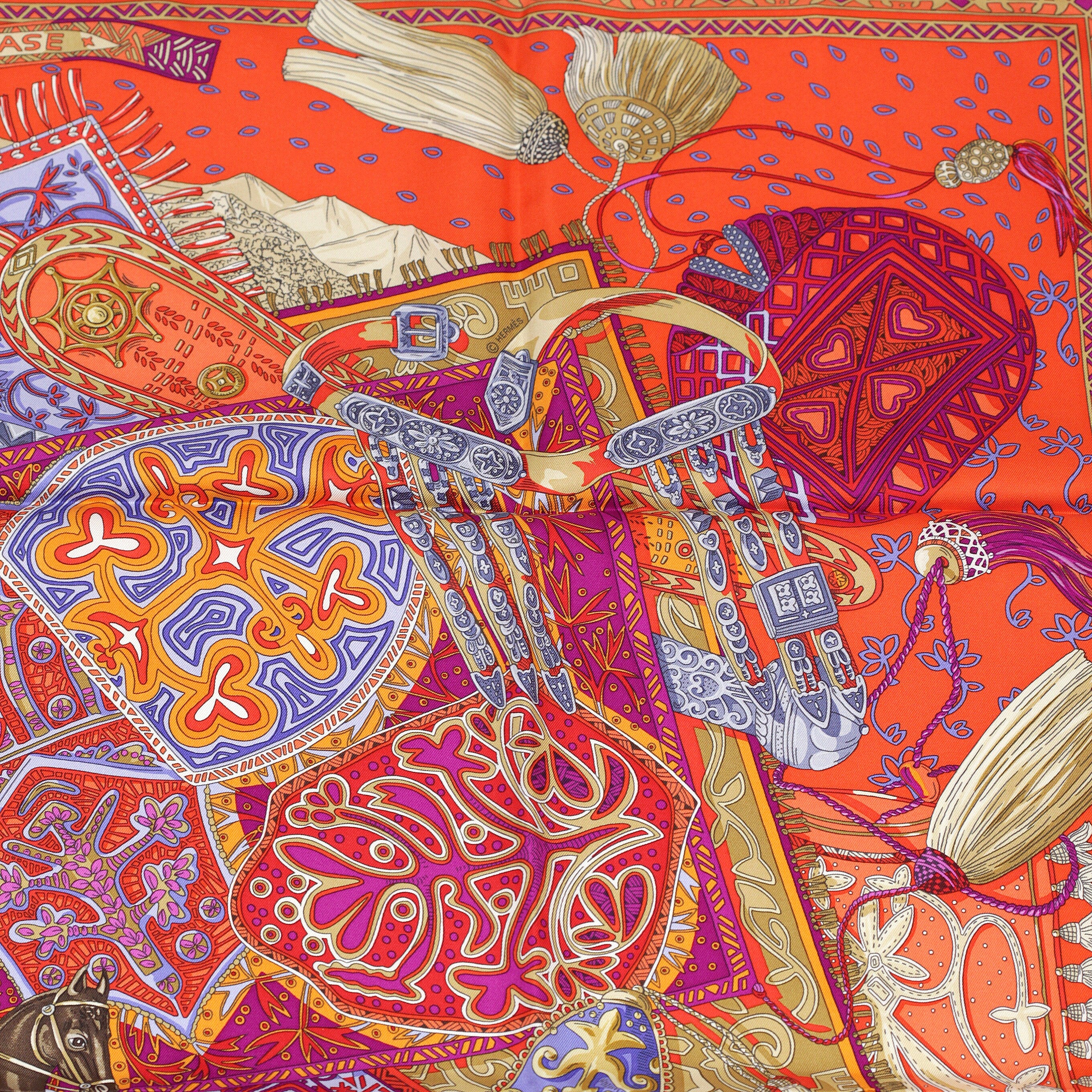 Hermes Scarf "Cavaliers du Caucase" by Annie Faivre 90cm Silk | Carre Foulard