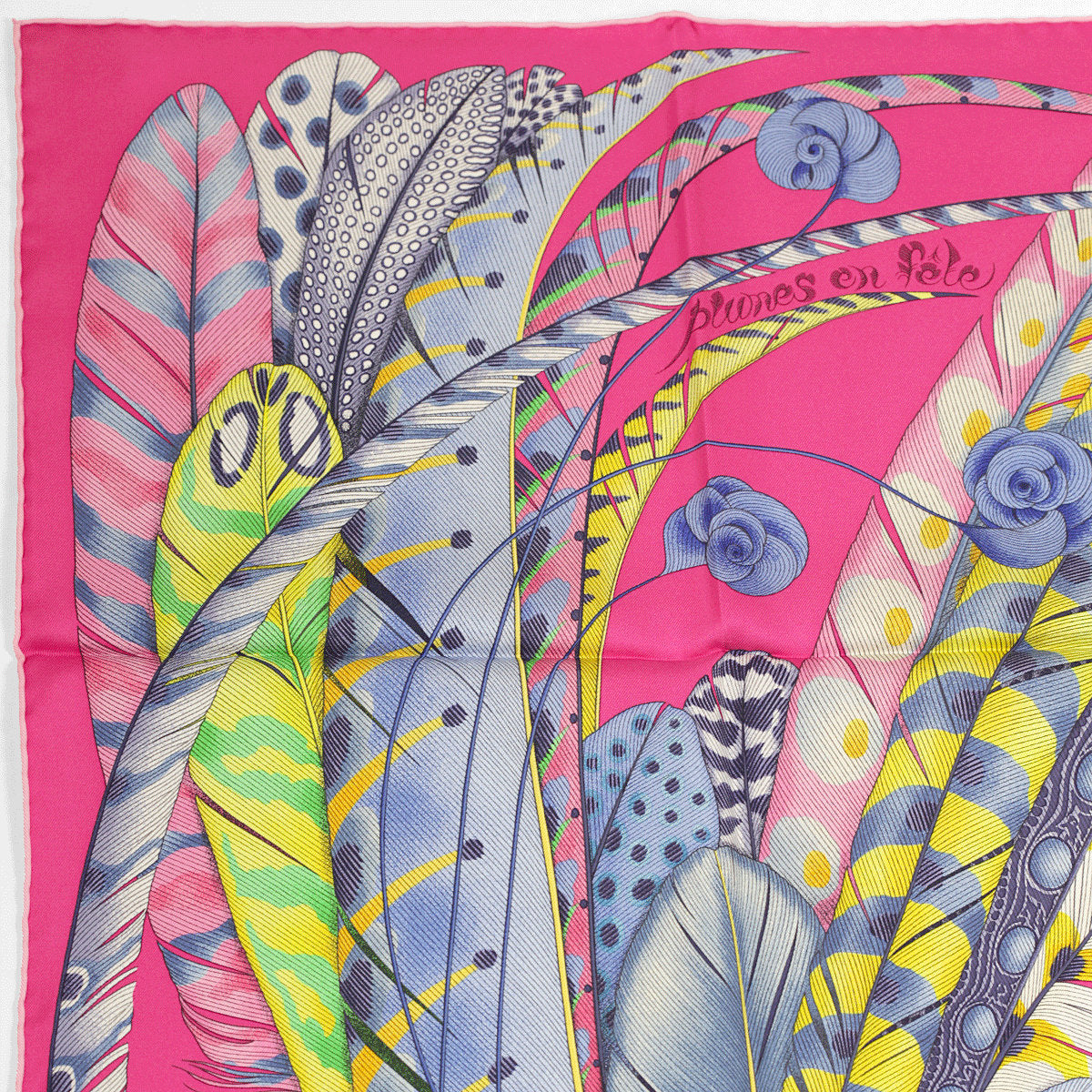 Hermes Scarf "Plumes en Fete" by Aline Honoré 90cm Silk | Carre Foulard