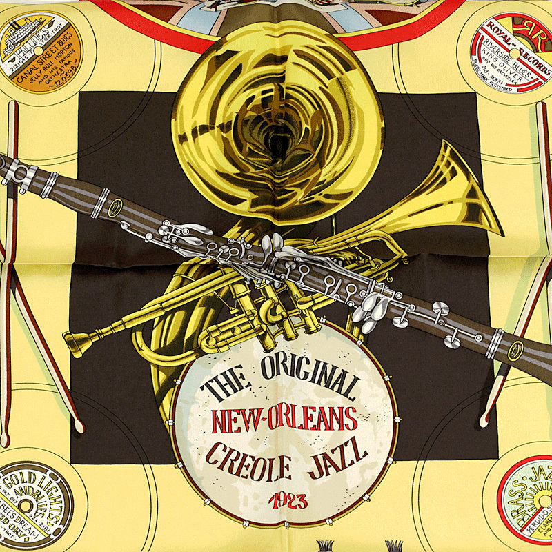 Hermes Scarf "New Orleans Creole Jazz" by Loic Dubigeon 90cm Silk | Carre