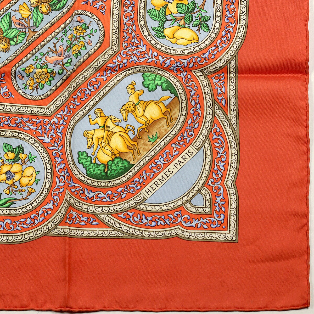 Hermes Scarf "Qalamdan" by Catherine Baschet Vintage 90cm Silk | Foulard Carre