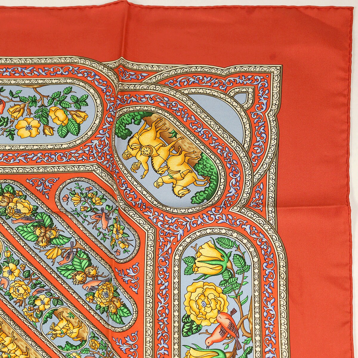 Hermes Scarf "Qalamdan" by Catherine Baschet Vintage 90cm Silk | Foulard Carre