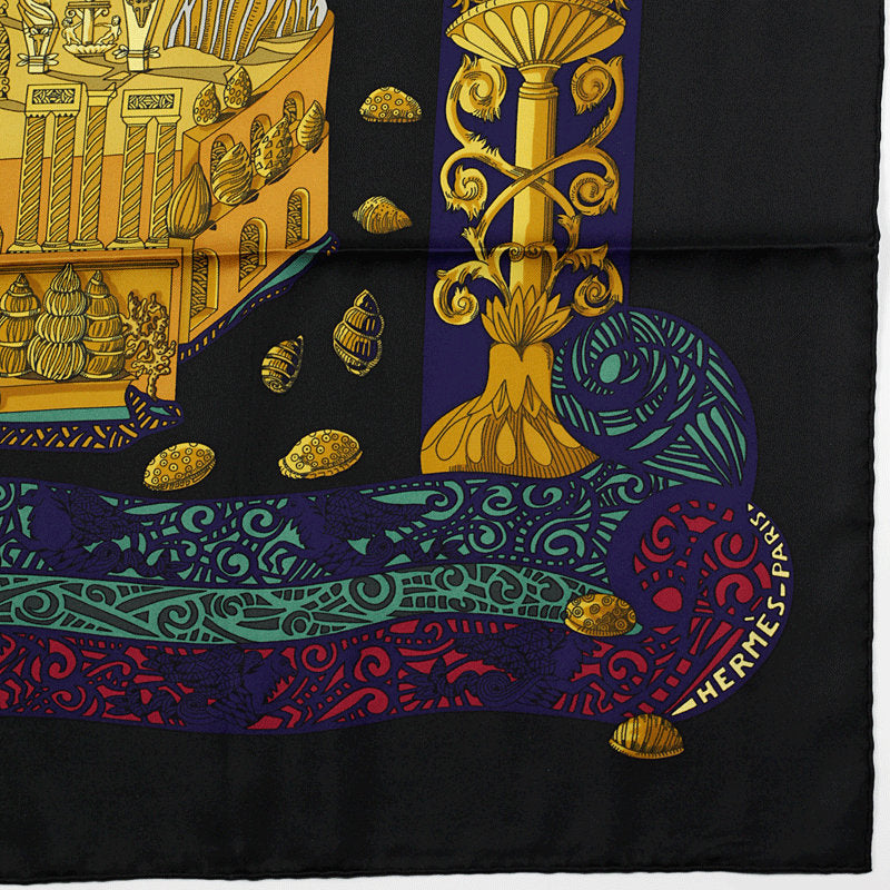 Hermes Scarf "L'Atlantide" by Annie Faivre 90cm Silk | Carre Foulard