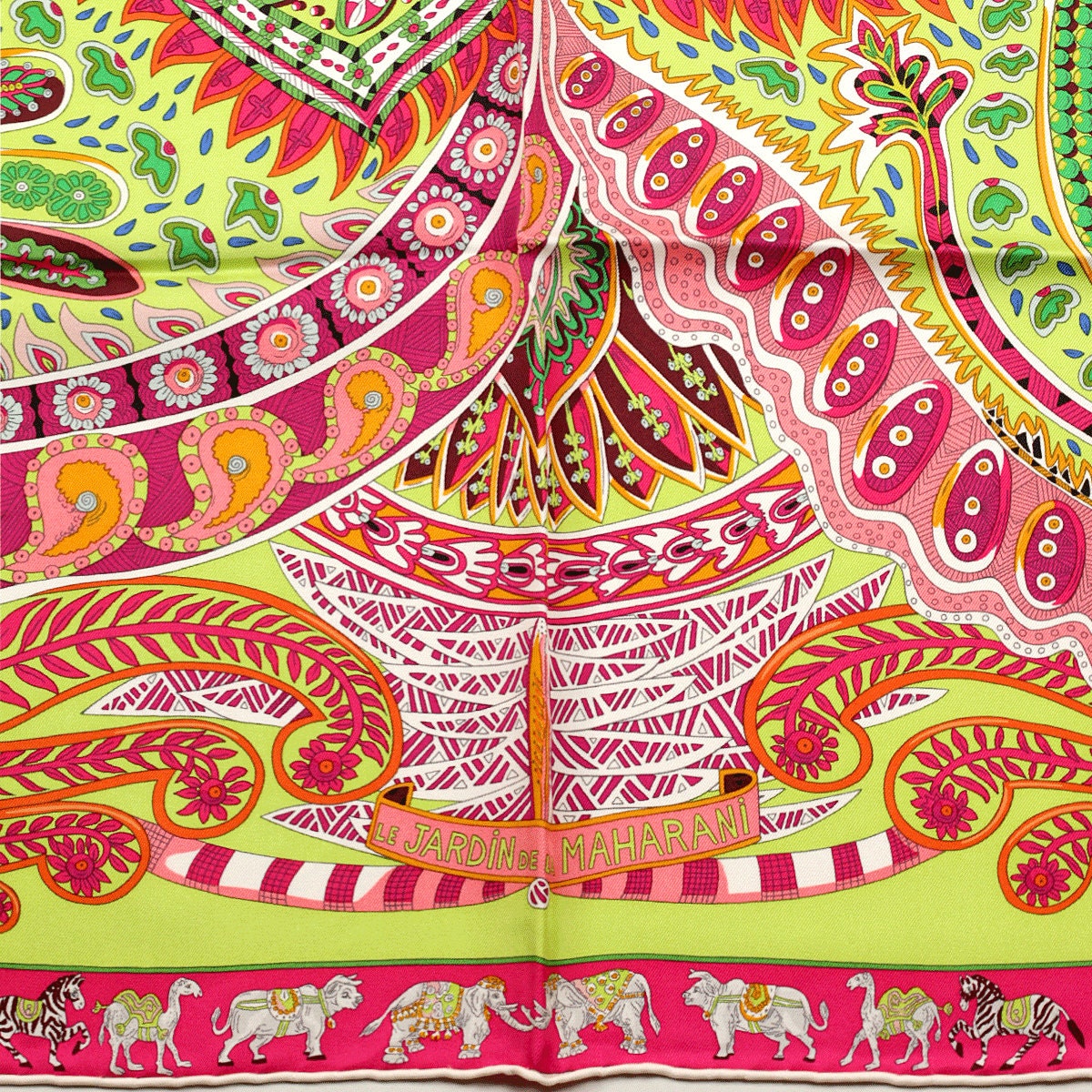 Hermes Scarf "Le Jardin de la Maharani" by Annie Faivre 90cm Silk | Carre Foulard