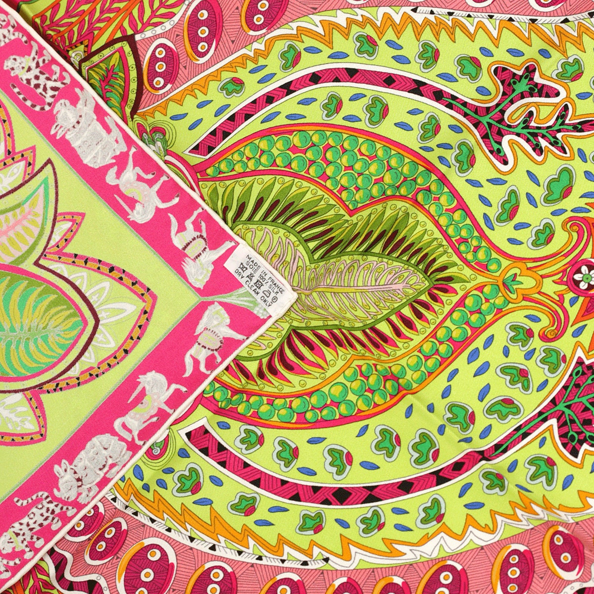 Hermes Scarf "Le Jardin de la Maharani" by Annie Faivre 90cm Silk | Carre Foulard