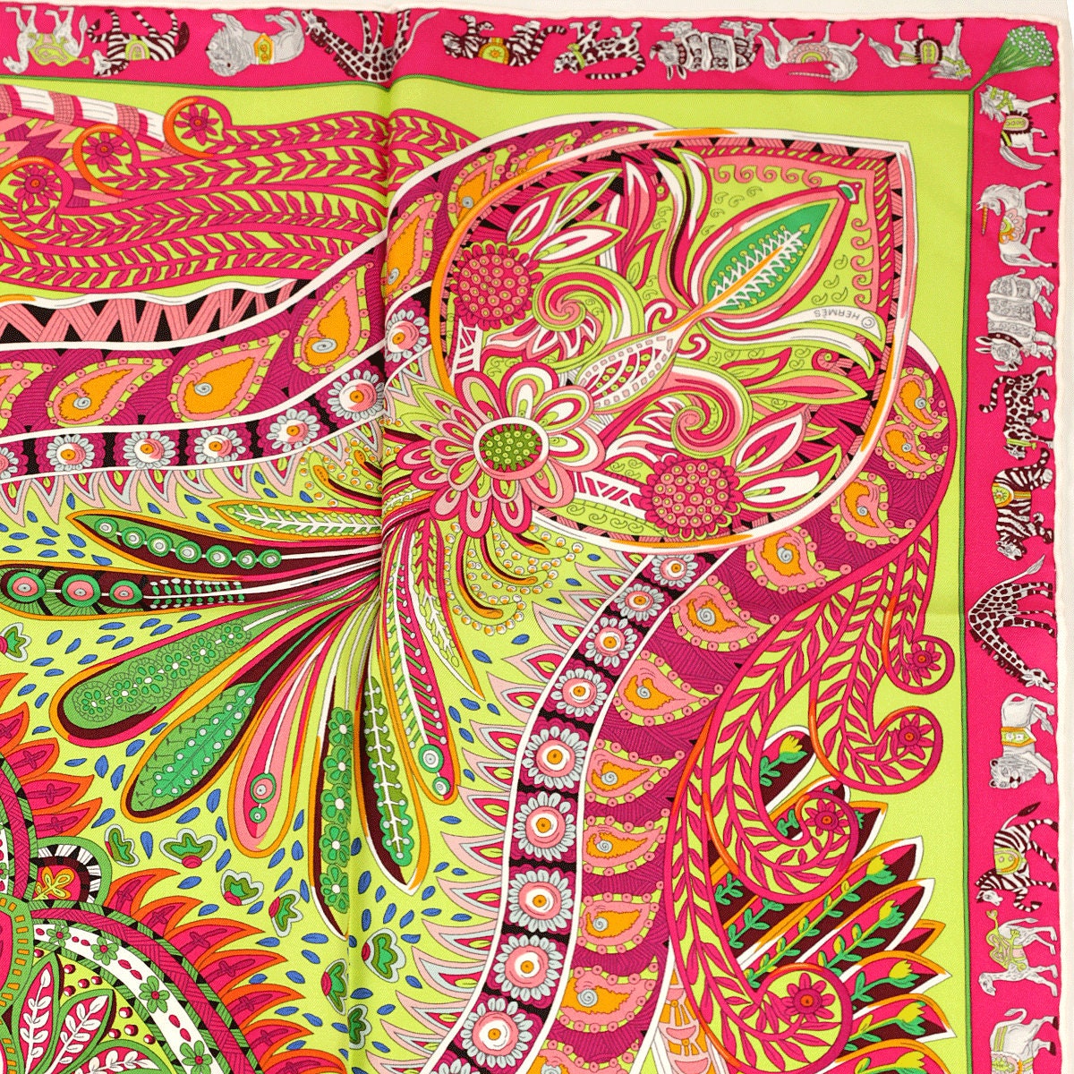 Hermes Scarf "Le Jardin de la Maharani" by Annie Faivre 90cm Silk | Carre Foulard