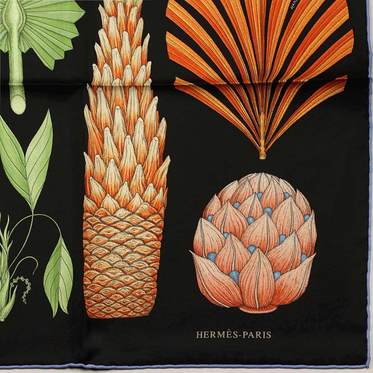 Hermes Scarf "Index Palmarum" by Katie Scott 90cm Silk | Carre Foulard