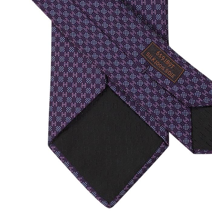 Hermes Men's Heavy Silk Tie Geometric Pattern 659189T | Necktie Cravate