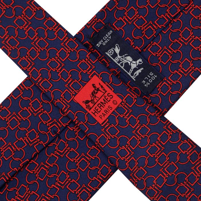 Hermes Men's Silk Tie Equestrian Geometric Pattern 5162 | Necktie Cravate