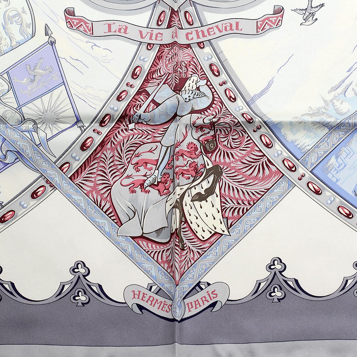 Hermes Scarf "La Vie a Cheval" by Laurence Bourthoumieux 90cm Silk | Carre Foulard