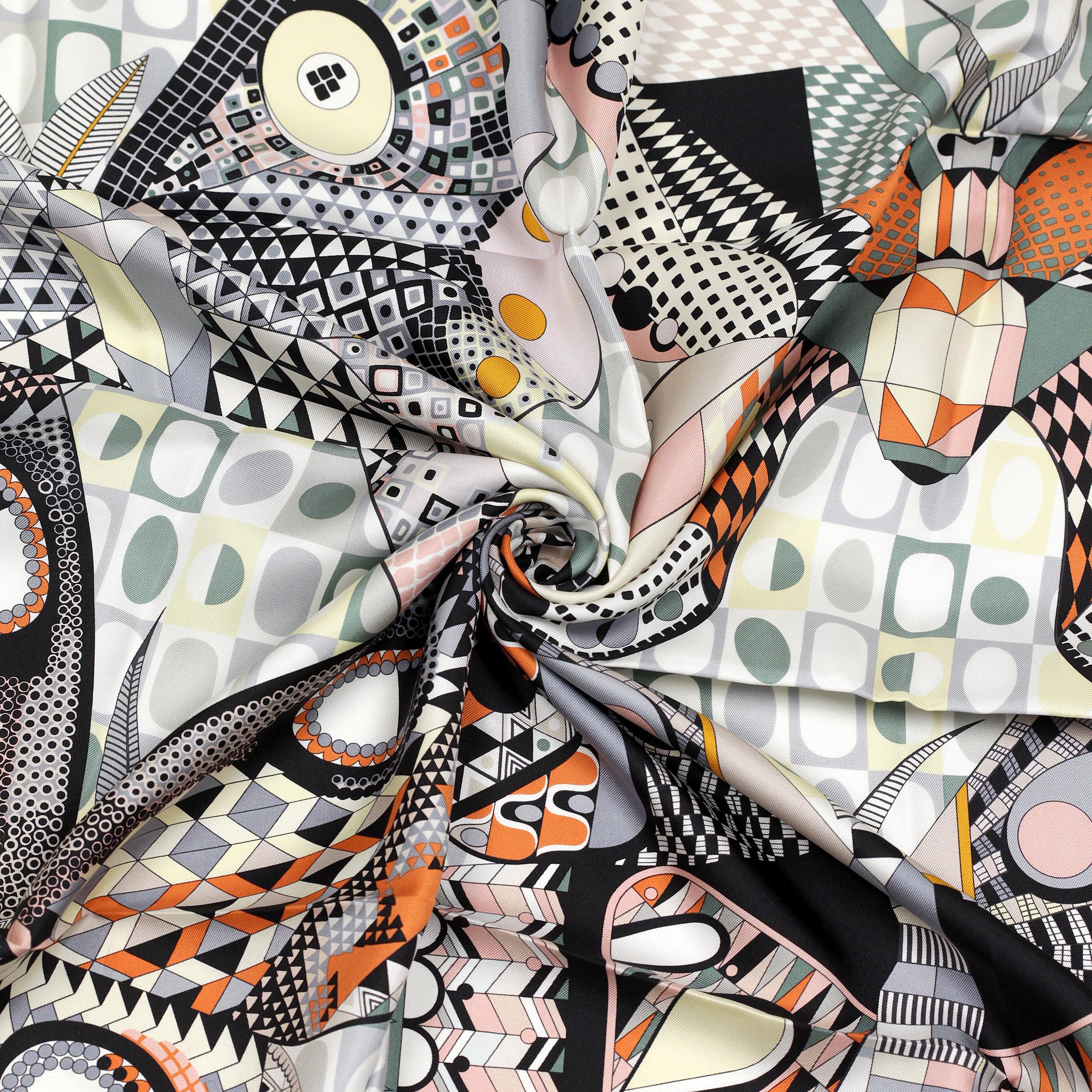 Hermes Scarf "Les Ailes de la Soie" by Aline Honore 90cm Silk | Carre Foulard