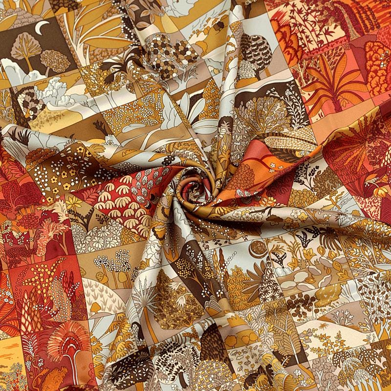 Hermes Scarf "Tout en Quilt" by Caty Latham 90cm Silk | Carre Foulard