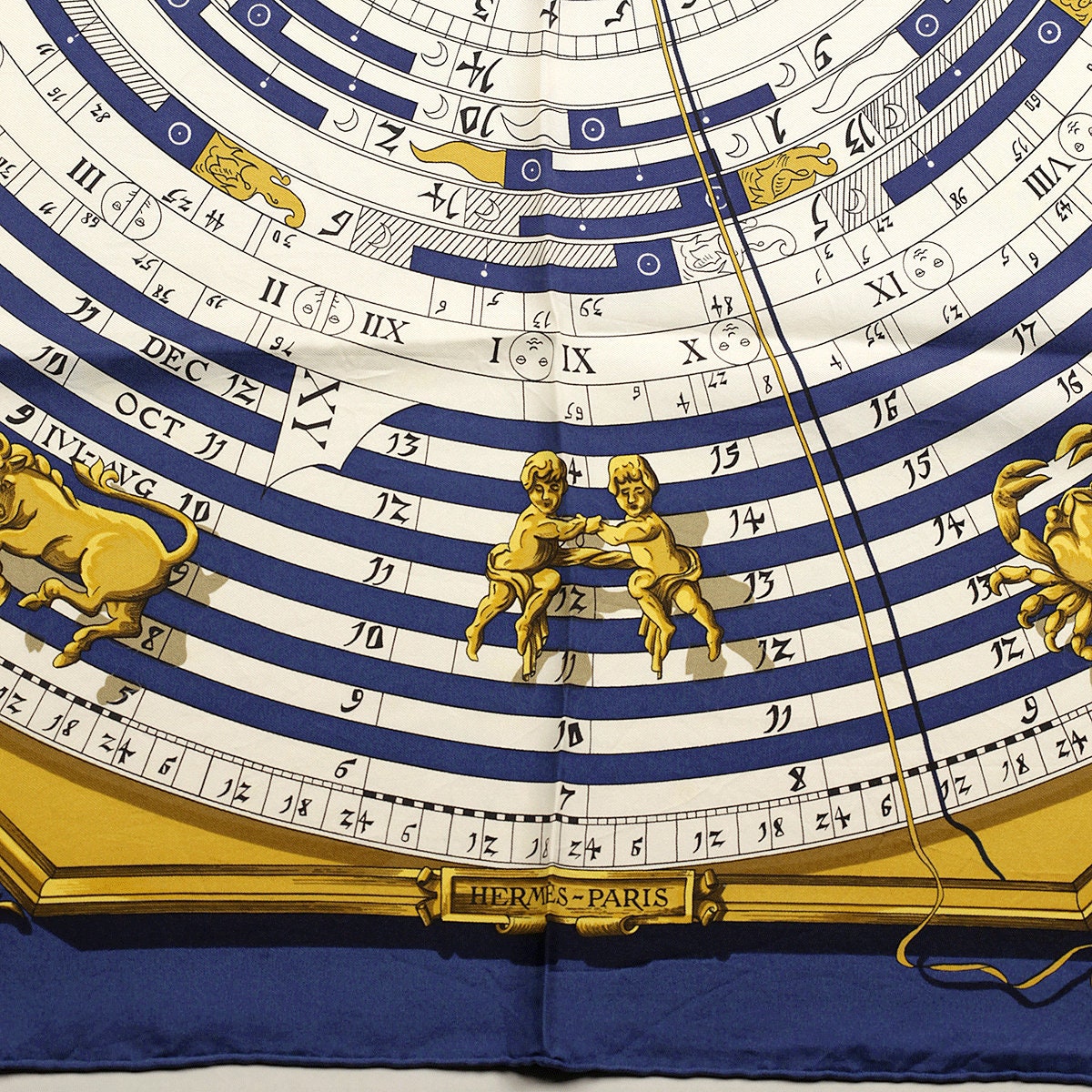 Hermes Scarf "Astrologie" by Françoise Façonnet Vintage 90cm Silk | Carre Foulard