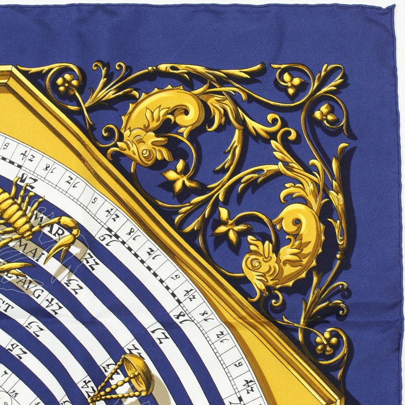 Hermes Scarf "Astrologie" by Françoise Façonnet Vintage 90cm Silk | Carre Foulard