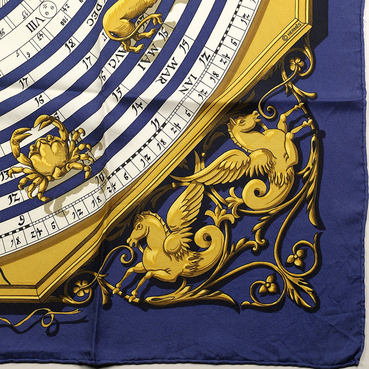 Hermes Scarf "Astrologie" by Françoise Façonnet Vintage 90cm Silk | Carre Foulard