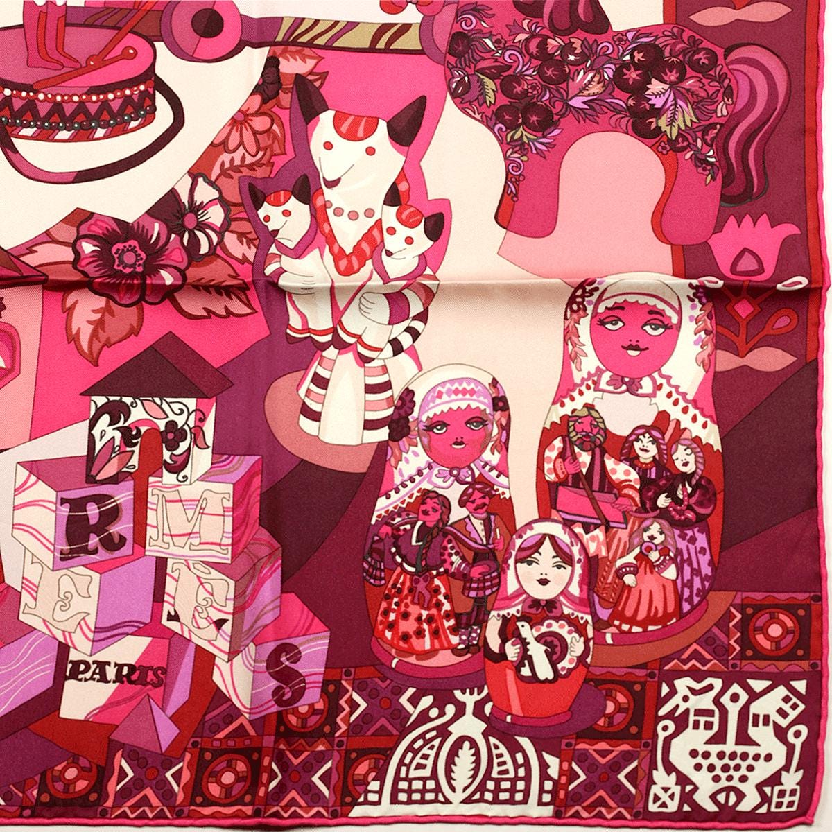 こ*み様 RMF×TheThreeRobbers 30th SILK SCARF Honey Floral 100% Silk Scarf, Made In Japan 30