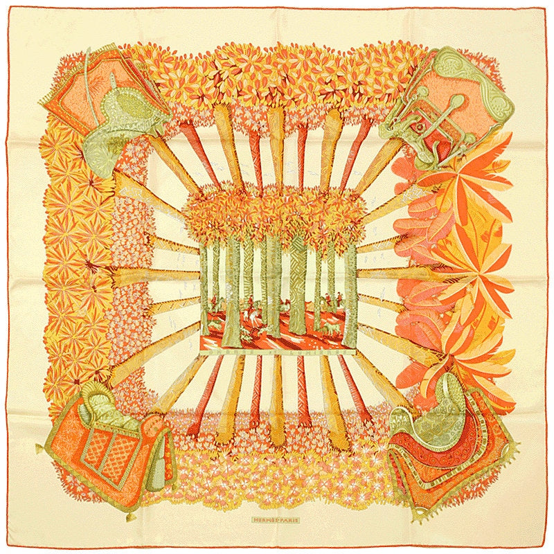 Hermes Scarf "Ombres et Lumieres" by Annie Faivre 90cm Silk | Carre Foulard