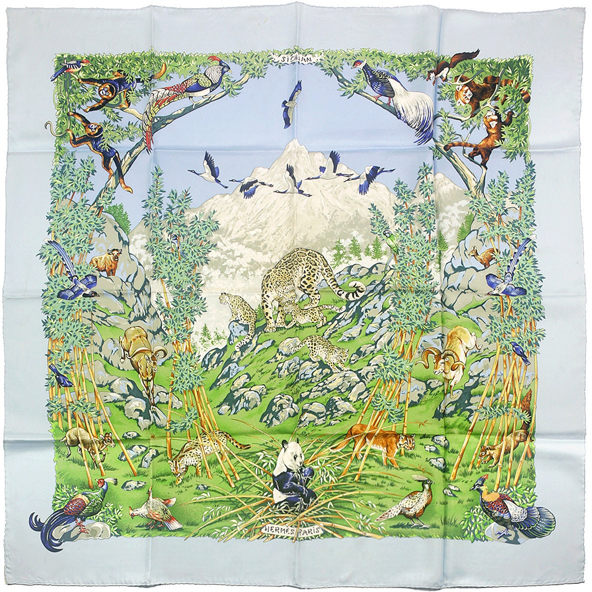 Hermes Scarf "Sichuan" by Robert Dallet 90cm Silk | Carre Foulard