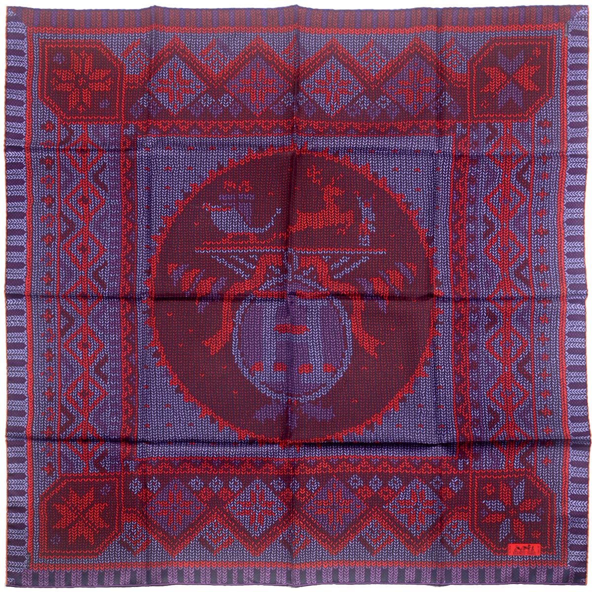 Hermes Scarf "Au Coin du Feu" by Dimitri Rybaltchenko 90cm Silk | Carre Foulard