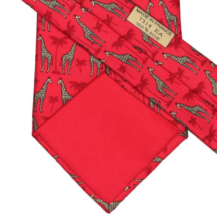 Hermes Men's Silk Tie Giraffes Pattern 7314 | Necktie Cravate