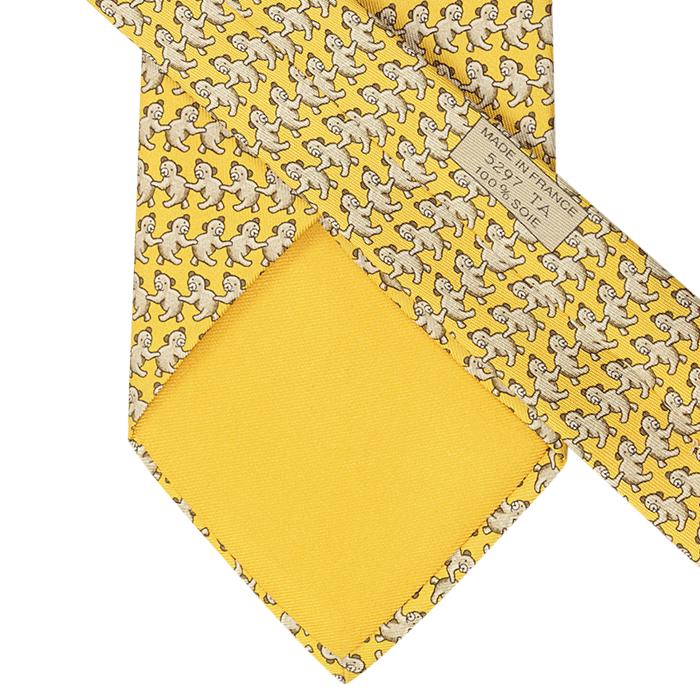 Hermes Men's Silk Tie Whimsical Dancing Bears Pattern 5297 | Necktie Cravate