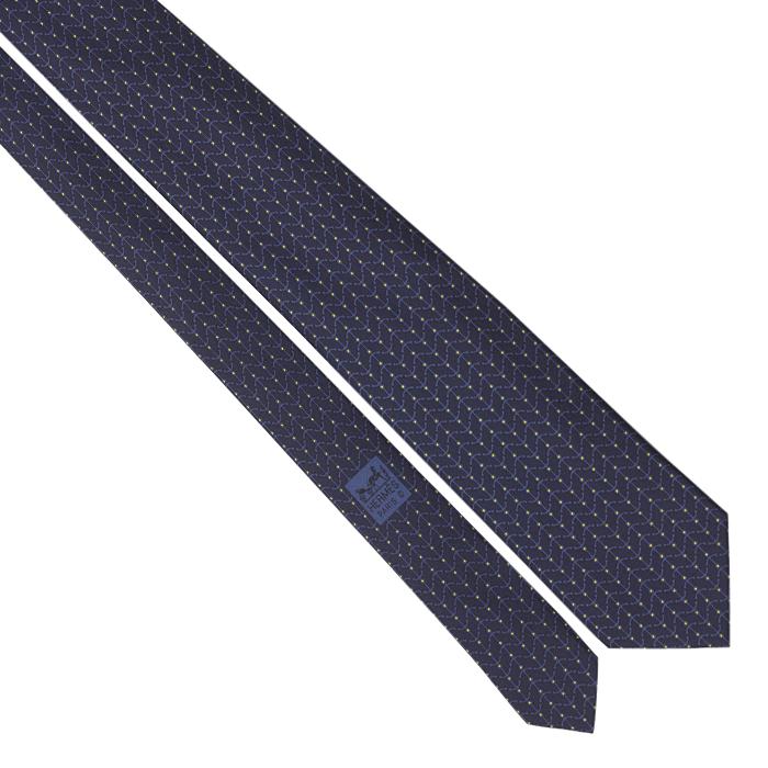 Hermes Men's Silk Tie Anchors Pattern 605773 | Necktie Cravate