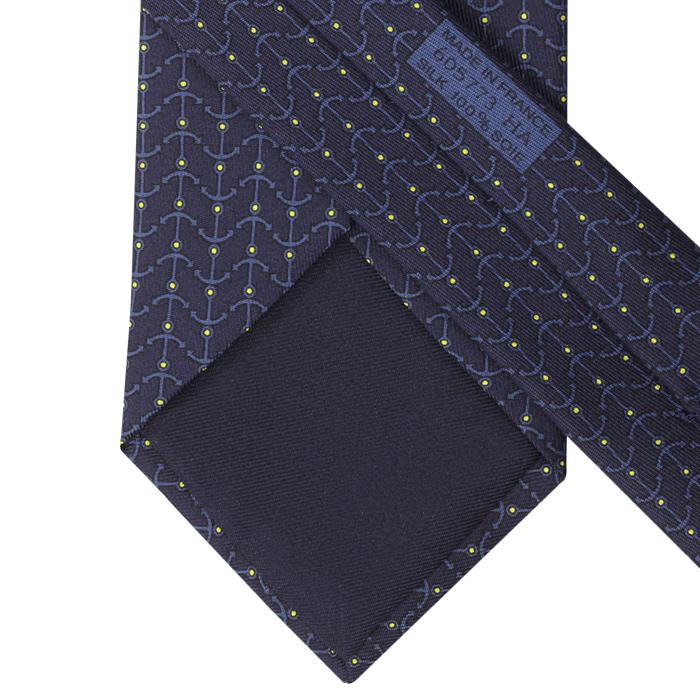 Hermes Men's Silk Tie Anchors Pattern 605773 | Necktie Cravate