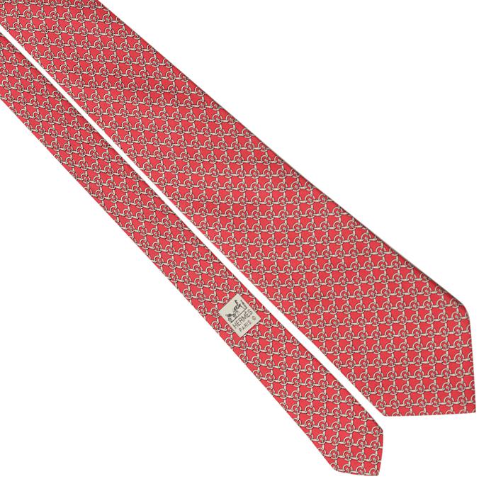 Hermes Men's Silk Tie Equestrian Geometric Pattern 5200 | Necktie Cravate