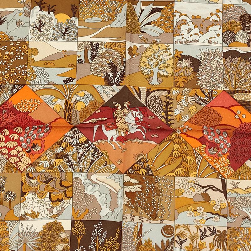 Hermes Scarf "Tout en Quilt" by Caty Latham 90cm Silk | Carre Foulard