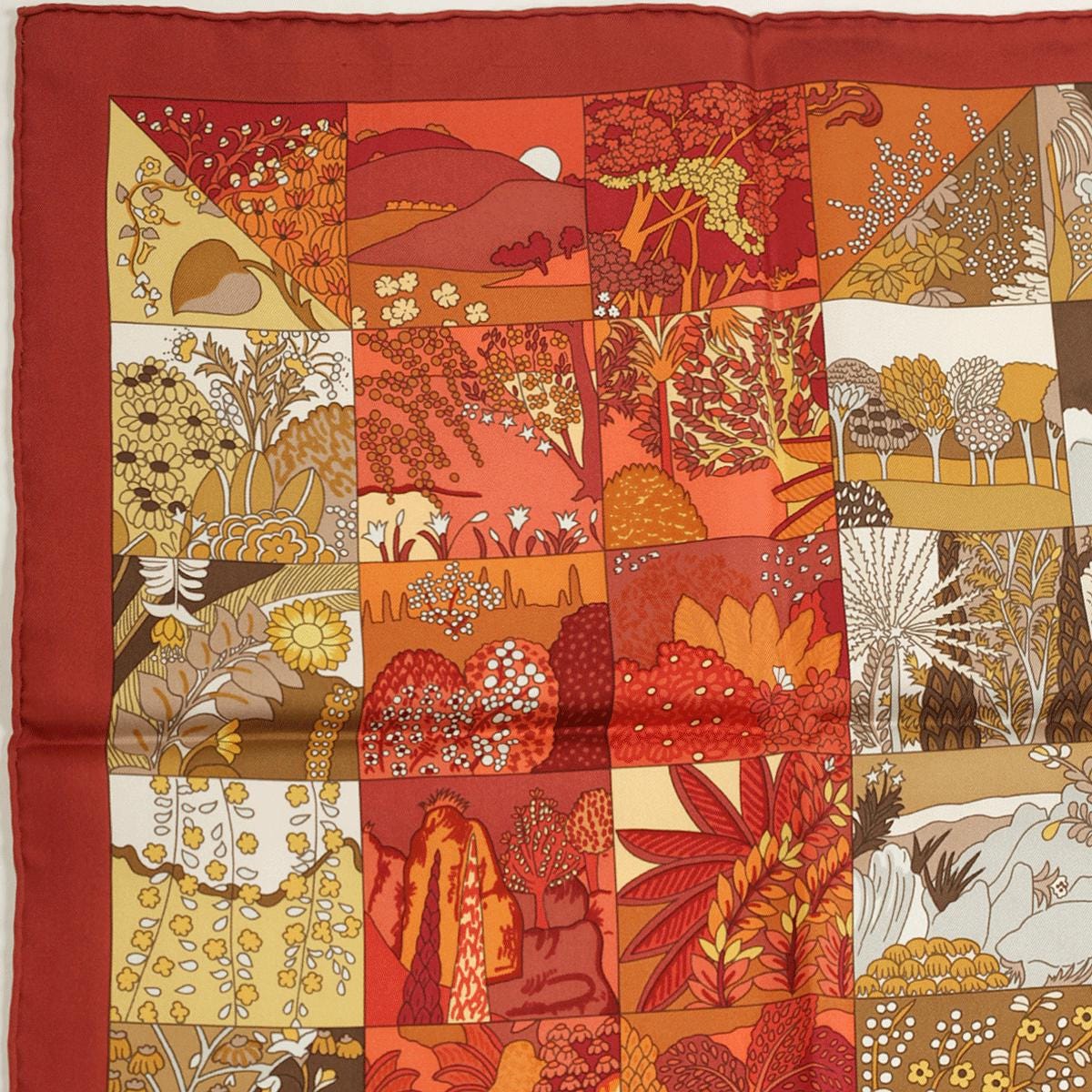 Hermes Scarf "Tout en Quilt" by Caty Latham 90cm Silk | Carre Foulard