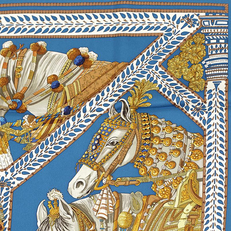 Hermes Scarf "Danse du Cheval Marwari" by Annie Faivre 90cm Silk | Carre Foulard