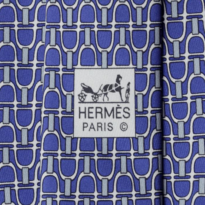 Hermes Men's Silk Tie Geometric Pattern 5362 | Necktie Cravate