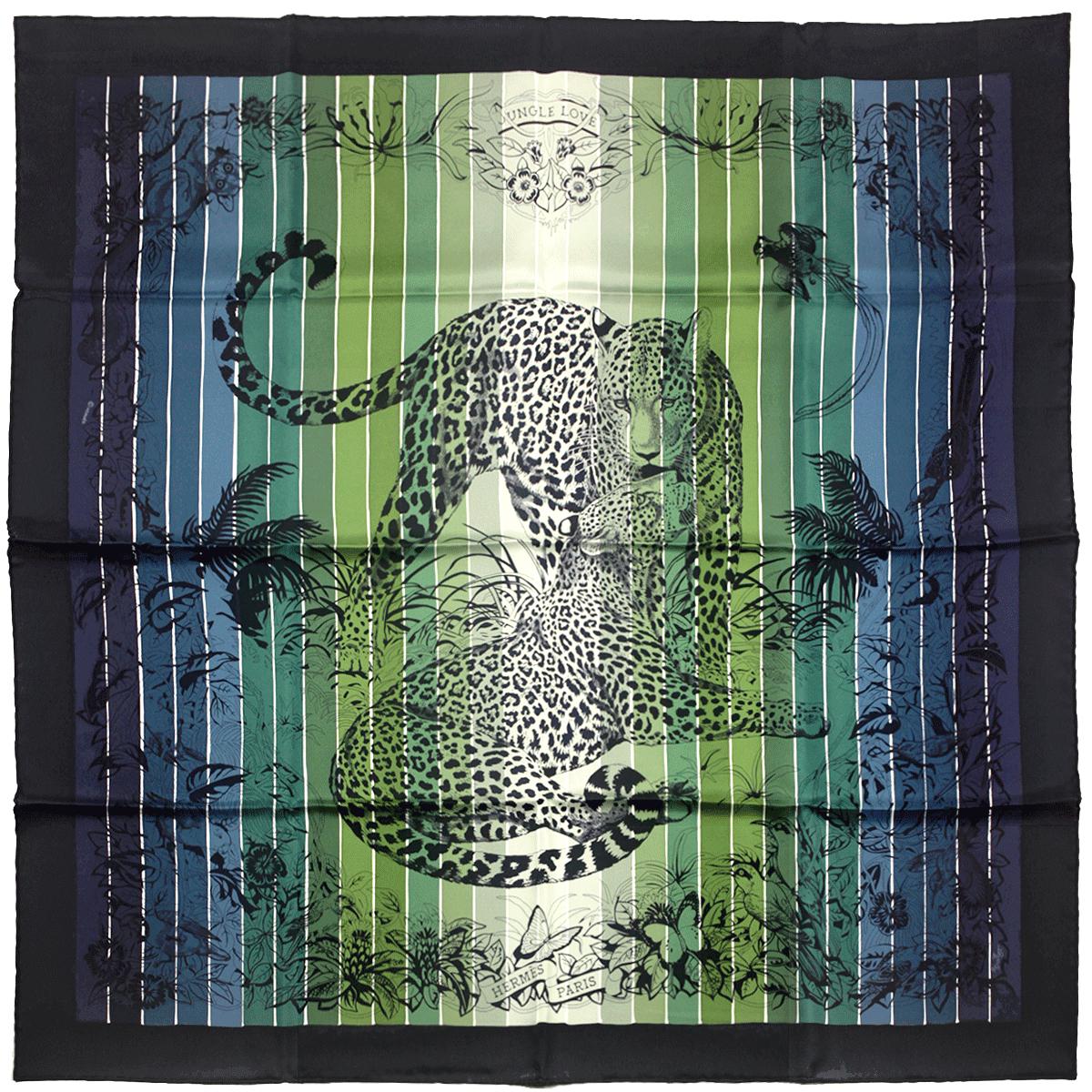 Hermes Scarf "Jungle Love" by Robert Dallet 90cm Silk