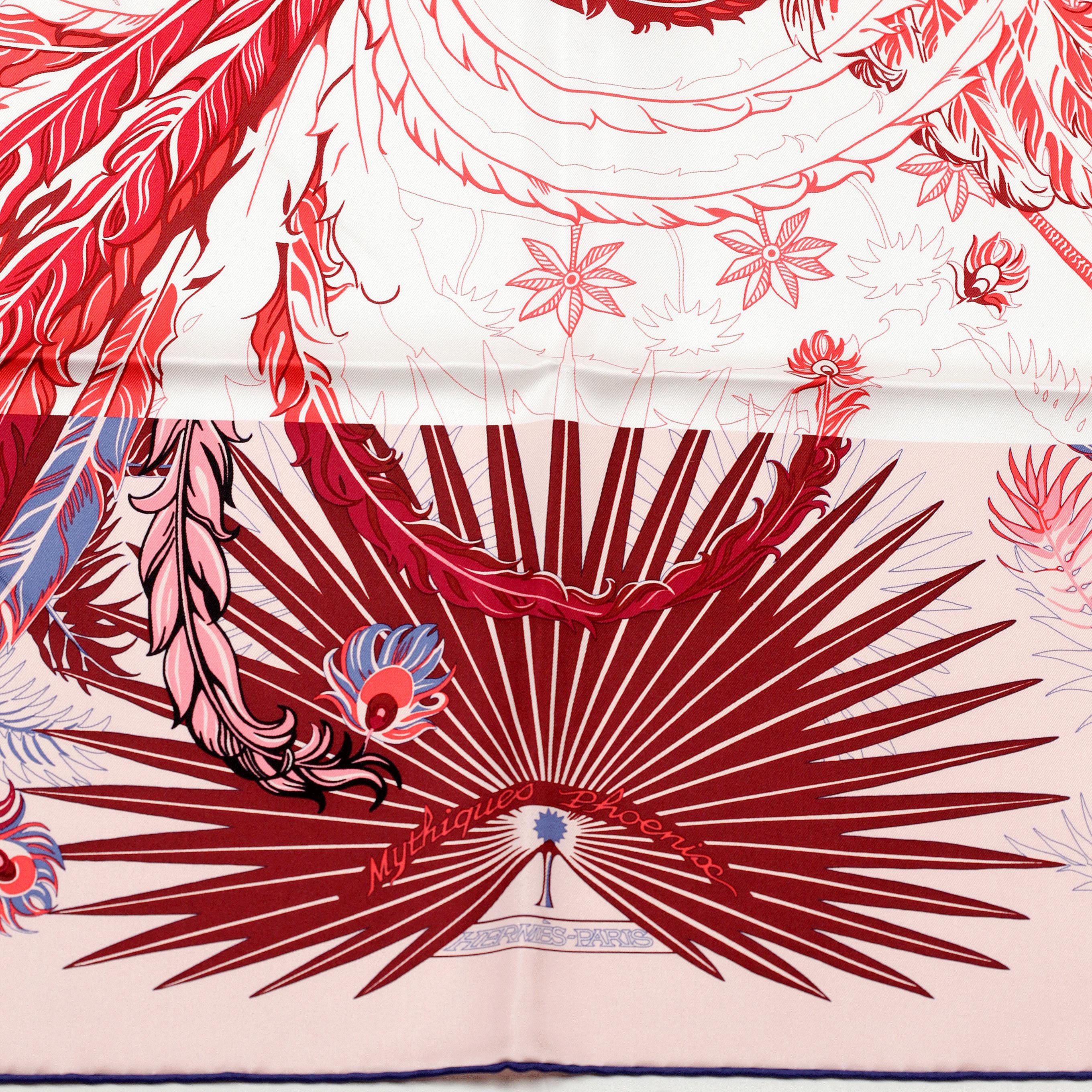 Hermes Scarf "Mythiques Phoenix" by Laurence Bourthoumieux 90cm Silk | Carre Foulard