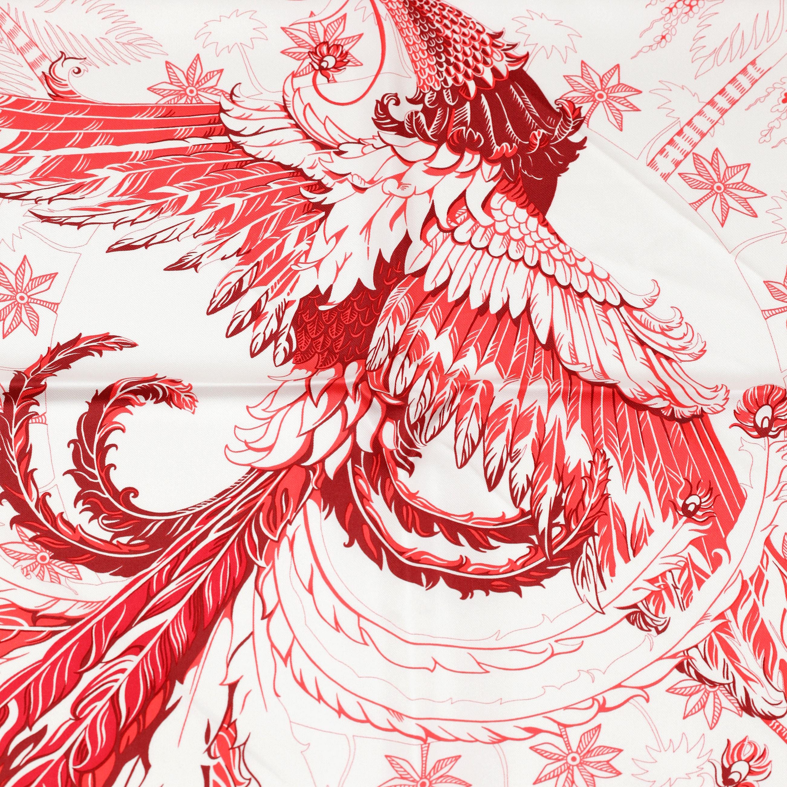 Hermes Scarf "Mythiques Phoenix" by Laurence Bourthoumieux 90cm Silk | Carre Foulard