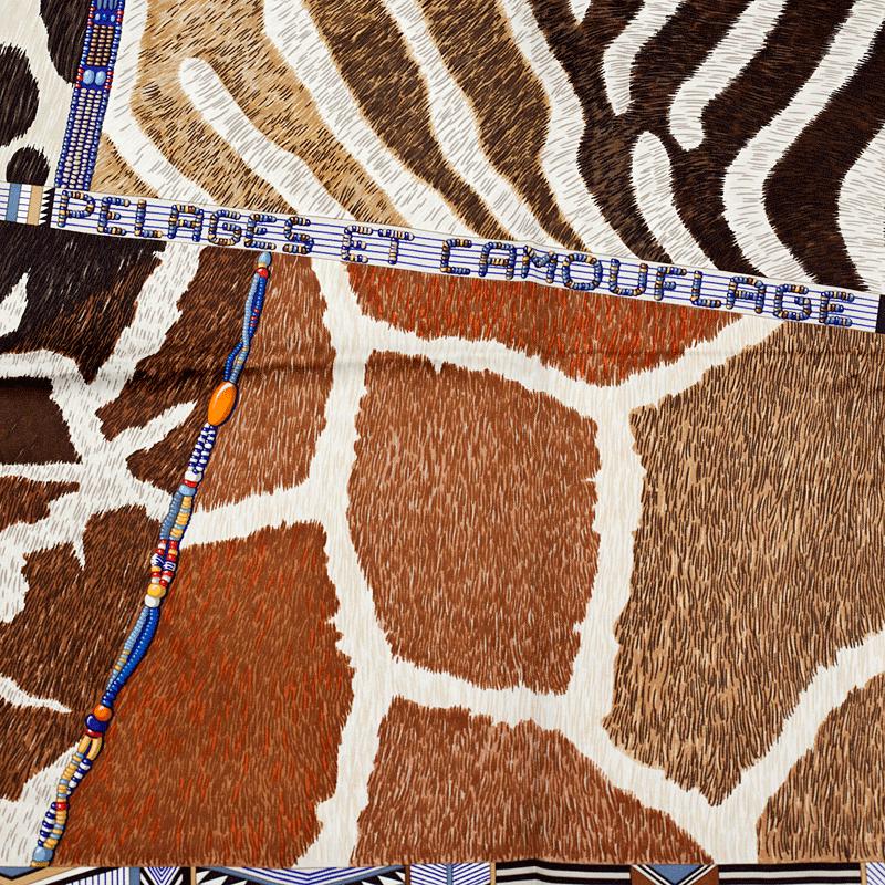 Hermes Scarf "Pelages et Camouflage" by Aline Honore 90cm Silk | Carre Foulard