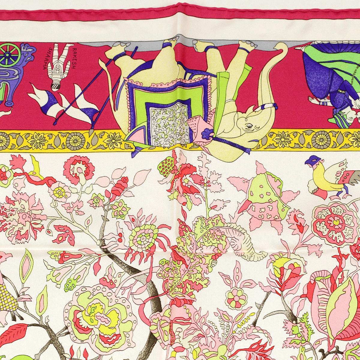 Hermes Scarf "Fantaisies Indiennes" by Loïc Dubigeon 90cm Silk | Carre Foulard